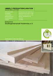 Umweltproduktdeklaration nach ISO 025 und EN 15804 für Brettsperrholz
